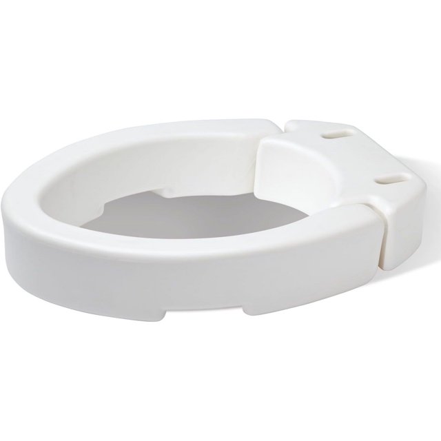 Health Brands Hinged Elongated Toilet Seat Riser, Adds 3.5 Inches Of Height To Toilet, 300 Pound