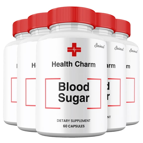 Health Charm Blood Capsules, HealthCharm Pills, All Natural Supplement, Premium Ingredients Blood Support Max Strength (5 Pack)