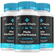 Health Charm Capsules for Men, Advanced Energy Formula, 3 Pack 180 Count