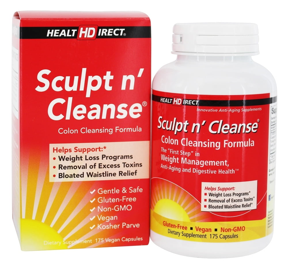 Health Direct Sculpt n' Cleanse Colon Cleansing Formula 450 mg. 175 Capsules