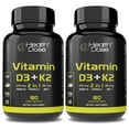 (2 pack) Health Dose Vitamin D3 + K2 10.000 IU With K2 MK7 with D3