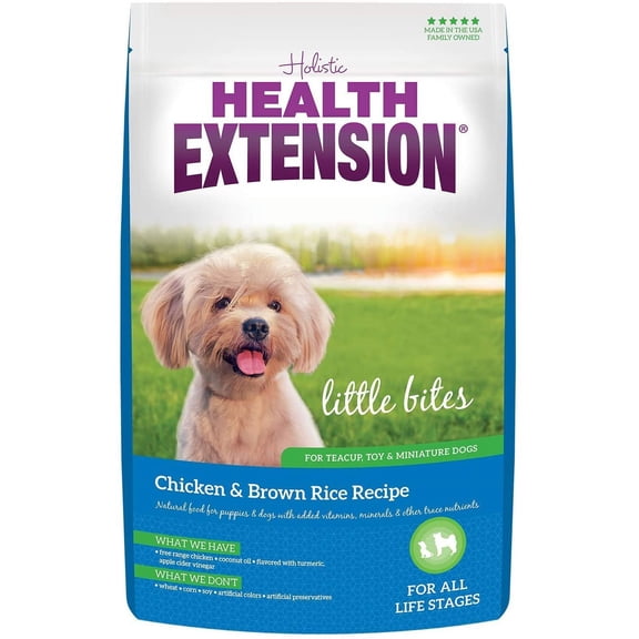 Health Extension Dry Dog Food Little Kibbles Chicken & Brown Rice (30 Pound) | For Small Dogs | Added Vitamins and Minerals | For Sensitive Stomachs