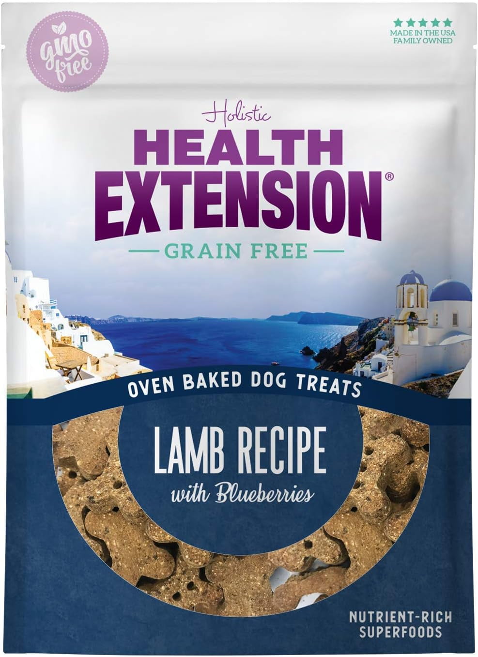 Health Extension Oven Baked Dog Treats Lamb Recipe with Blueberries Health Extension Oven Baked Dog Treats Lamb Recipe with Blueberries