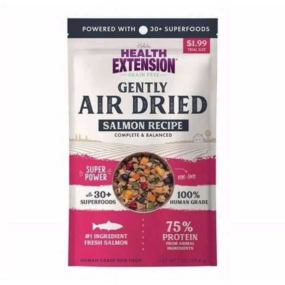 Health Extension Pet Care 105723 1 oz Gently Air Dried Salmon Dog Food