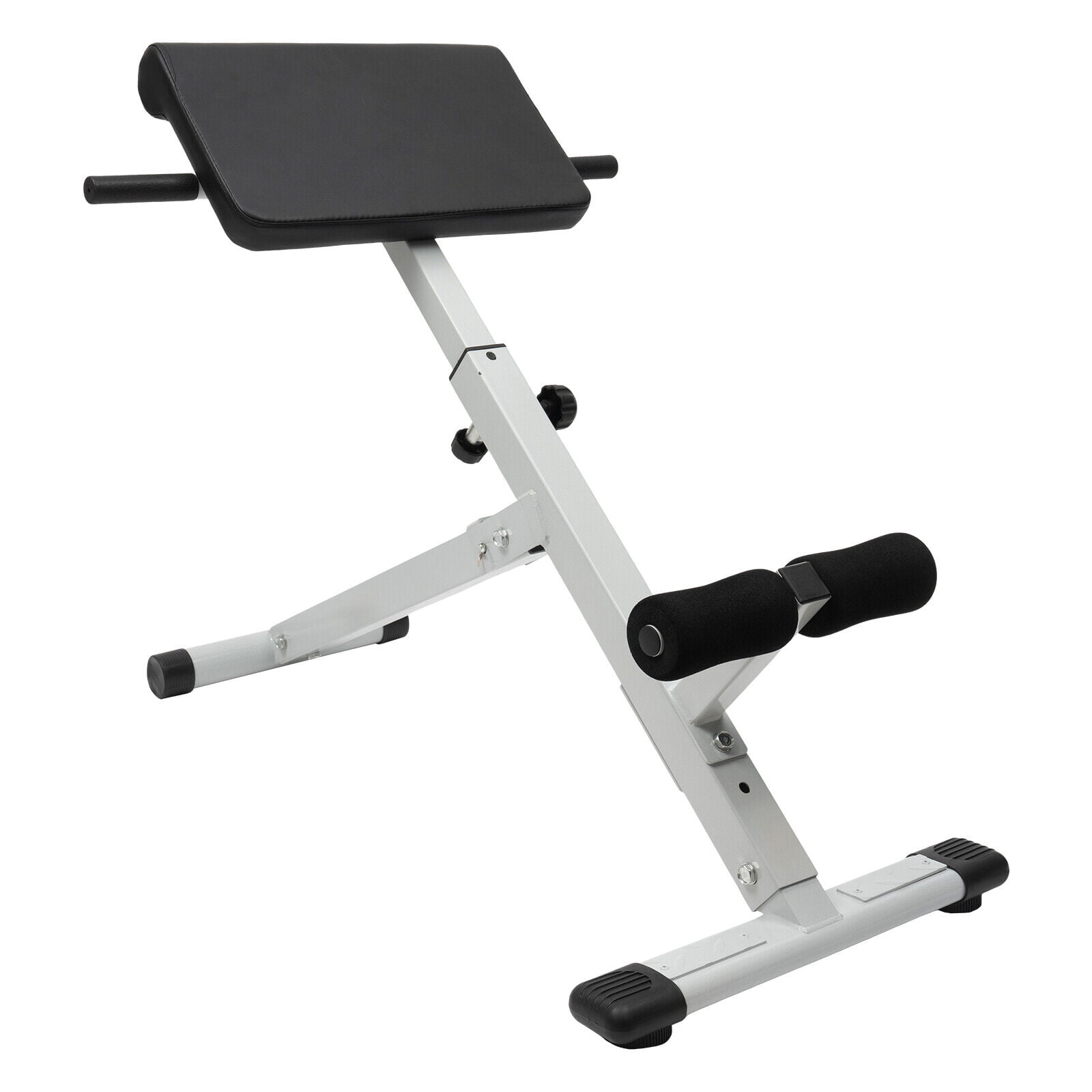 White Steel Roman Chair Back Hyperextension Bench Machine, Adjustable, 150kg/330 lbs