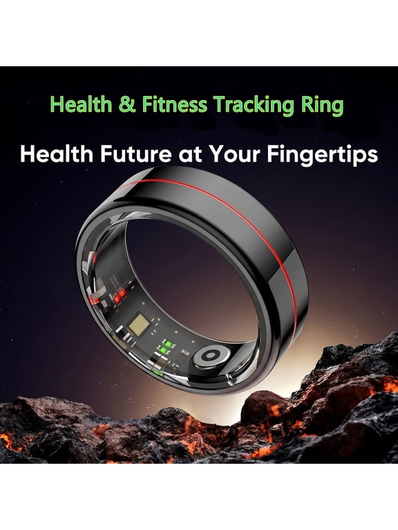 Health & Fitness Tracking Ring, Sleep Monitor, 5-Day Battery and IP68 Waterproof