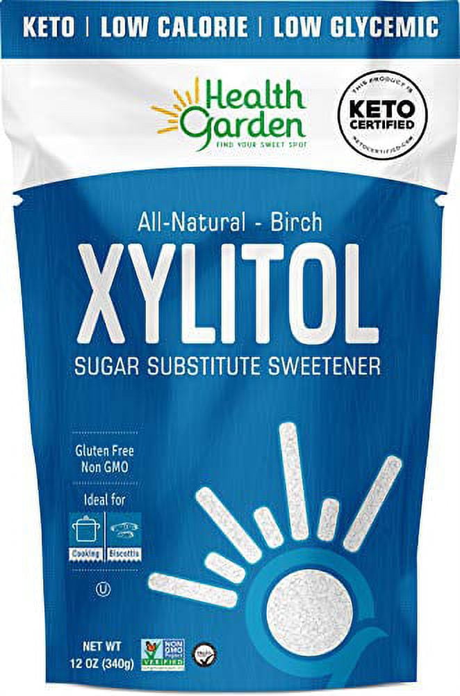 Health Garden Birch Xylitol Sweetener - Non GMO - Kosher - Made in the . - Keto Friendly (12 OZ)