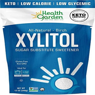 Health Garden Birch Xylitol Sweetener - Non GMO - Kosher - Made in the . - Keto Friendly (12 OZ)