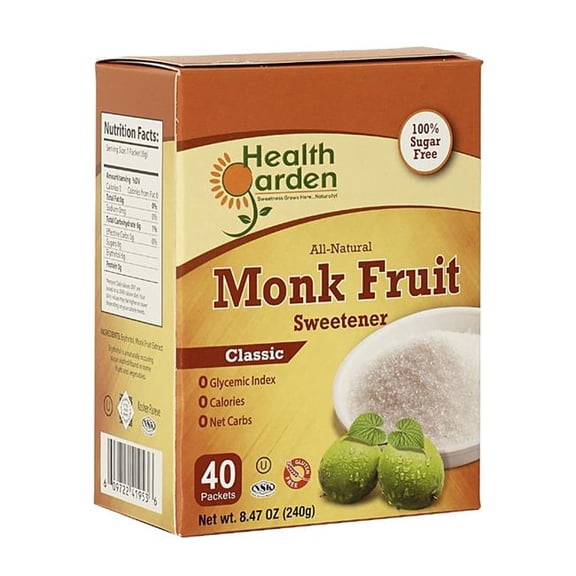 Health Garden Monk Fruit All Natural Sweetener 40 Count