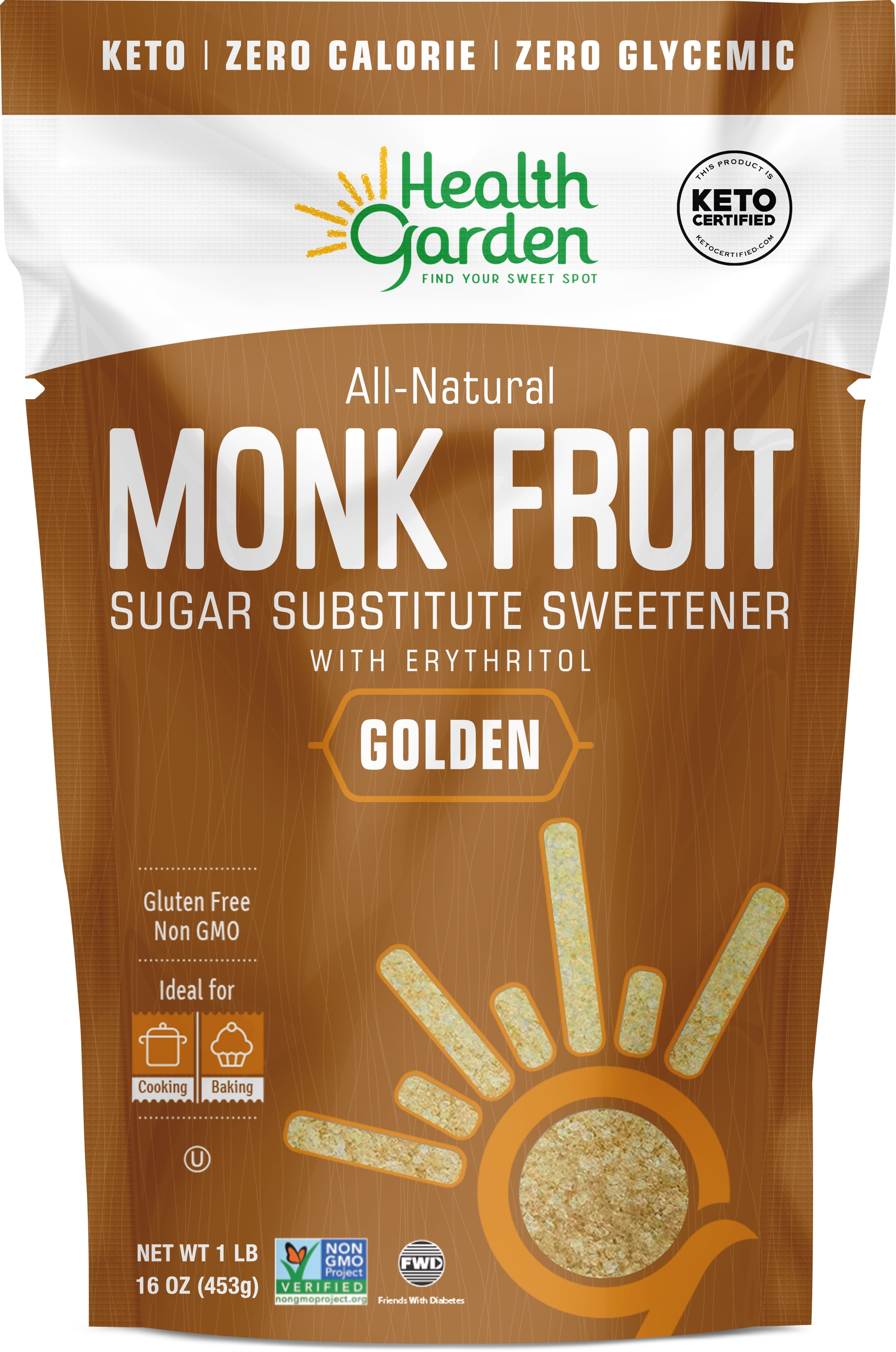 Health Garden Monk Fruit Golden Sweetener 1 lb