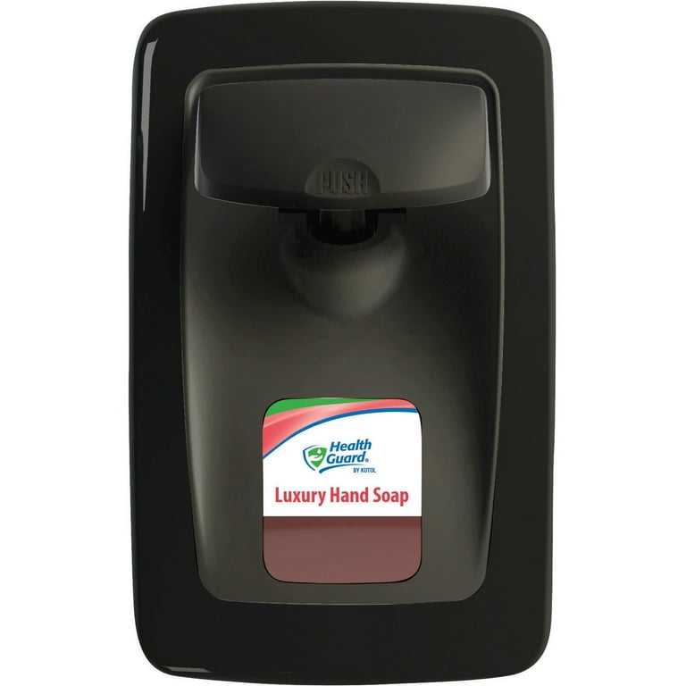 Health Guard Manual Dispenser - Manual - 1.27 quart Capacity - Durable, Germ Free, Wall Mountable, Leak Proof, Key Lock, Refillable - Black - 1Each