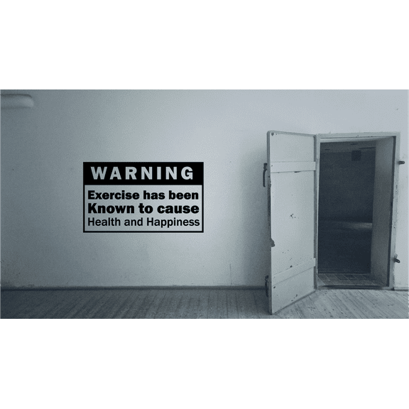 Health and Happiness Fitness Workout Success Motivation Quotes Wall Decal Fitness Healthy Lifestyle for Girls / Boys Gym Home Sports Room Decor Vinyl Wall Art Sticker Decoration Size (8x10 inch)