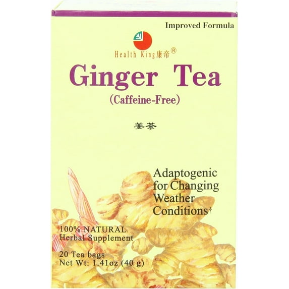 Health King Ginger Herb Tea Bags , 20 Count