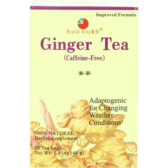 Health King Ginger Herb Tea Bags , 20 Count