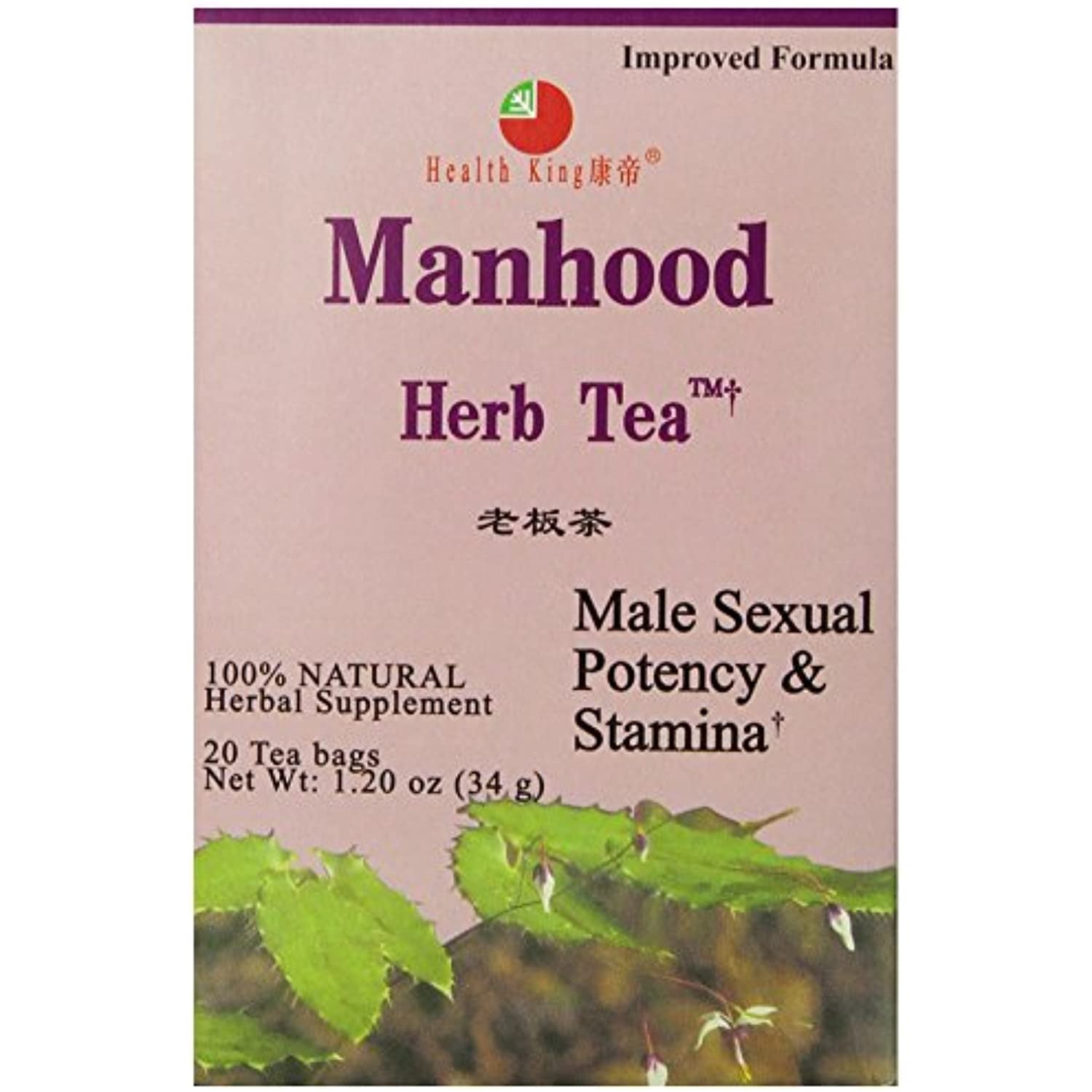 Health King Manhood Herb Tea, Teabags, 20 Count picture