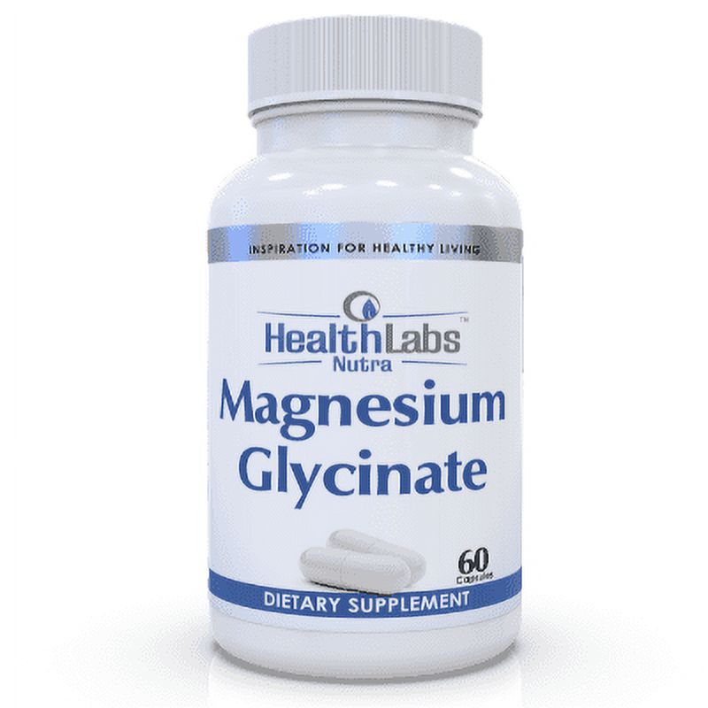 Health Labs Nutra Magnesium Glycinate Supplement (400 mg) NonGMO