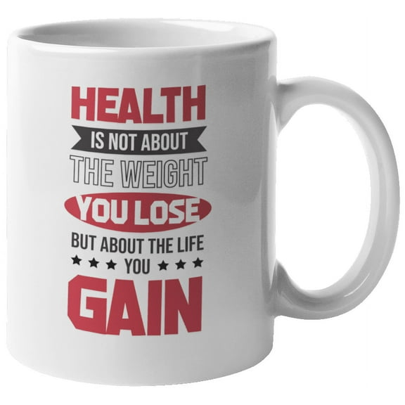 Health. Life You Gain Coffee & Tea Mug for Yoga Coach or Teacher (11oz)