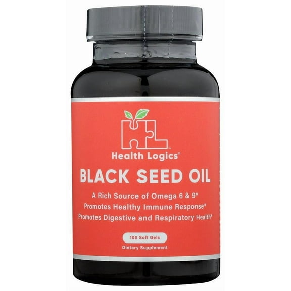 Health Logics Black Cumin Seed Oil - Promotes Healthy Immune Response and Respiratory Health* - 100 Soft Gels