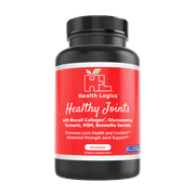 Health Logics Healthy Joints | Joint Supplement with BioCell Collagen, Glucosamine, MSM, Vitamin C, Turmeric Extract 95% Curcuminoids, Boswellia Serrata | Support Joint Comfort | Non-GMO | 90 Capsules