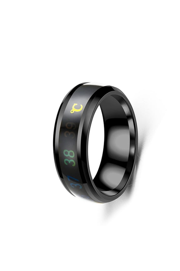 Health Monitoring Rings with Innovative Temperature Change Feature Waterproof Jewelry Stainless Steel Finger Accessory