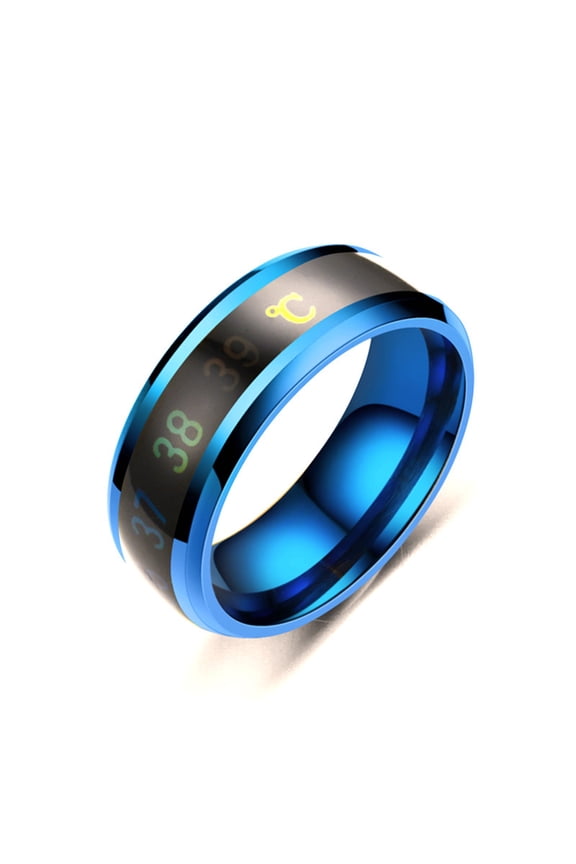 Health Monitoring Rings with Innovative Temperature Change Feature Waterproof Jewelry Stainless Steel Finger Accessory