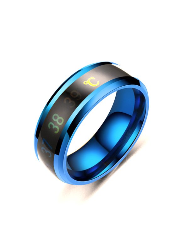 Health Monitoring Rings with Innovative Temperature Change Feature Waterproof Jewelry Stainless Steel Finger Accessory