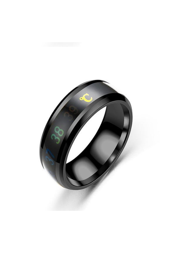 Health Monitoring Rings with Innovative Temperature Change Feature Waterproof Jewelry Stainless Steel Finger Accessory
