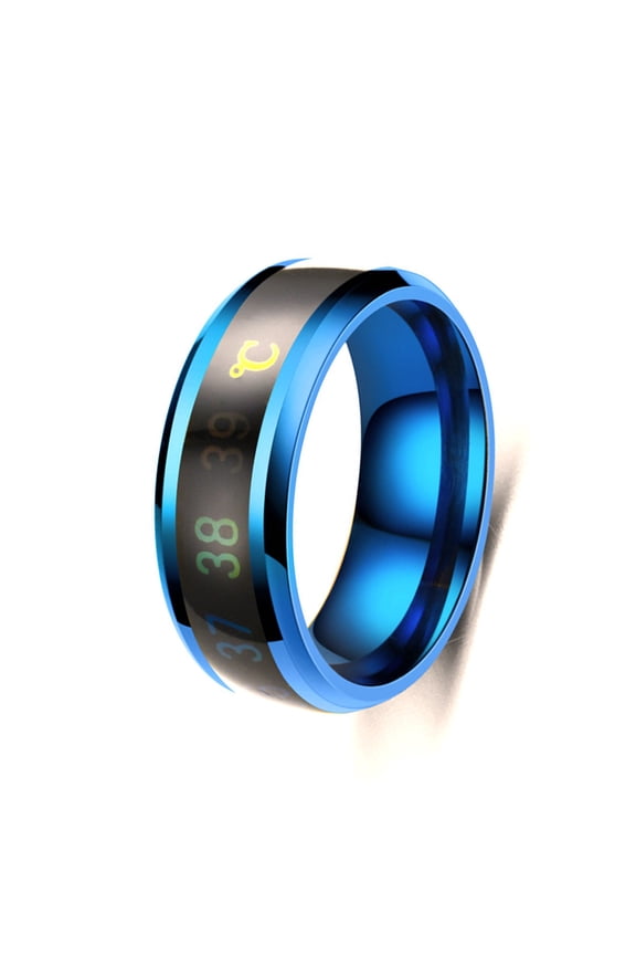 Health Monitoring Rings with Innovative Temperature Change Feature Waterproof Jewelry Stainless Steel Finger Accessory