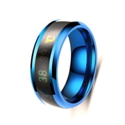 Health Monitoring Rings with Innovative Temperature Change Feature Waterproof Jewelry Stainless Steel Finger Accessory