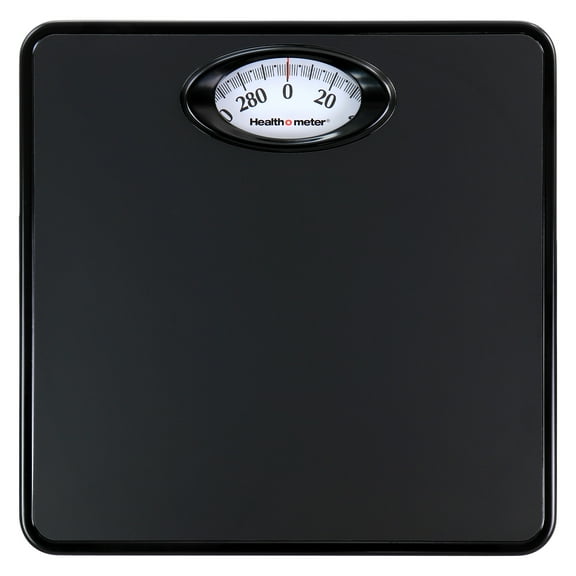 Health O Meter Weight Scale with Analog Dial, Black, 300lb