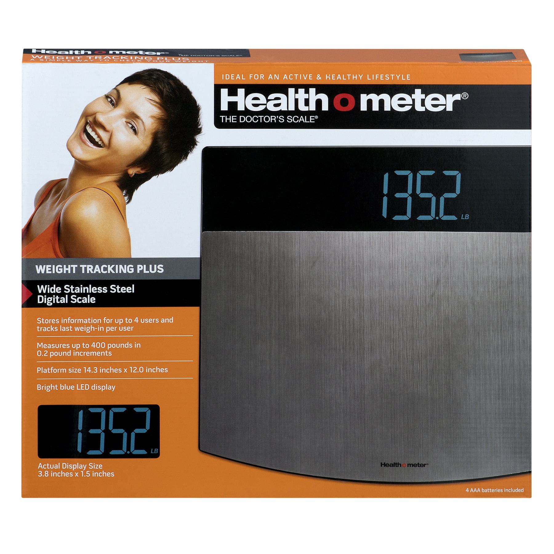 Health o Meter HDM770-05 330LB Limit Digital Weight Tracking Scale Black -  NEW