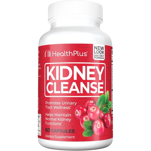 Health Plus Advanced Kidney Cleanse with Cranberry Extract, Turmeric