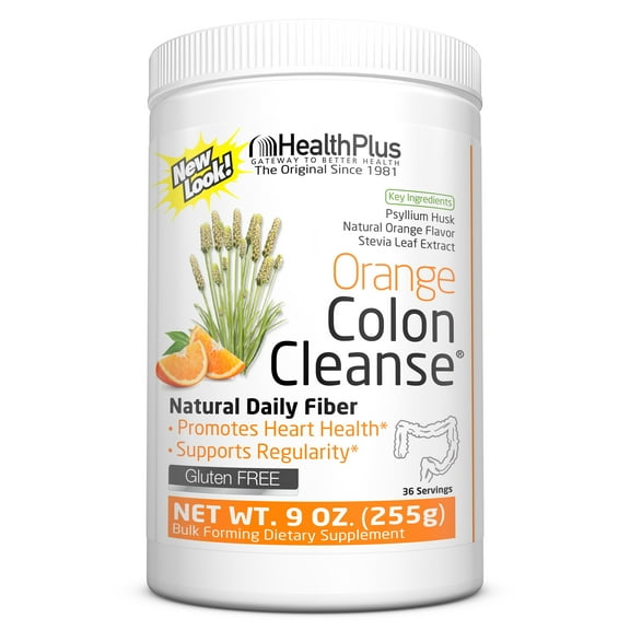 Health Plus Colon Cleanse, Sugar Free, Stevia Sweetened, Orange 9 oz (Pack of 2)