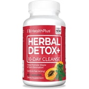 Health Plus Herbal Detox+ 10-Day Cleanse, 40 Capsules, 20 Servings