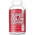 thumbnail image 1 of Health Plus Super Colon Cleanse 60 Day Supply of Gentle Gut Cleanse Detox, Psyllium Husk, Probiotics for Constipation Relief & Digestive Support, 240 Capsules, 1 of 7