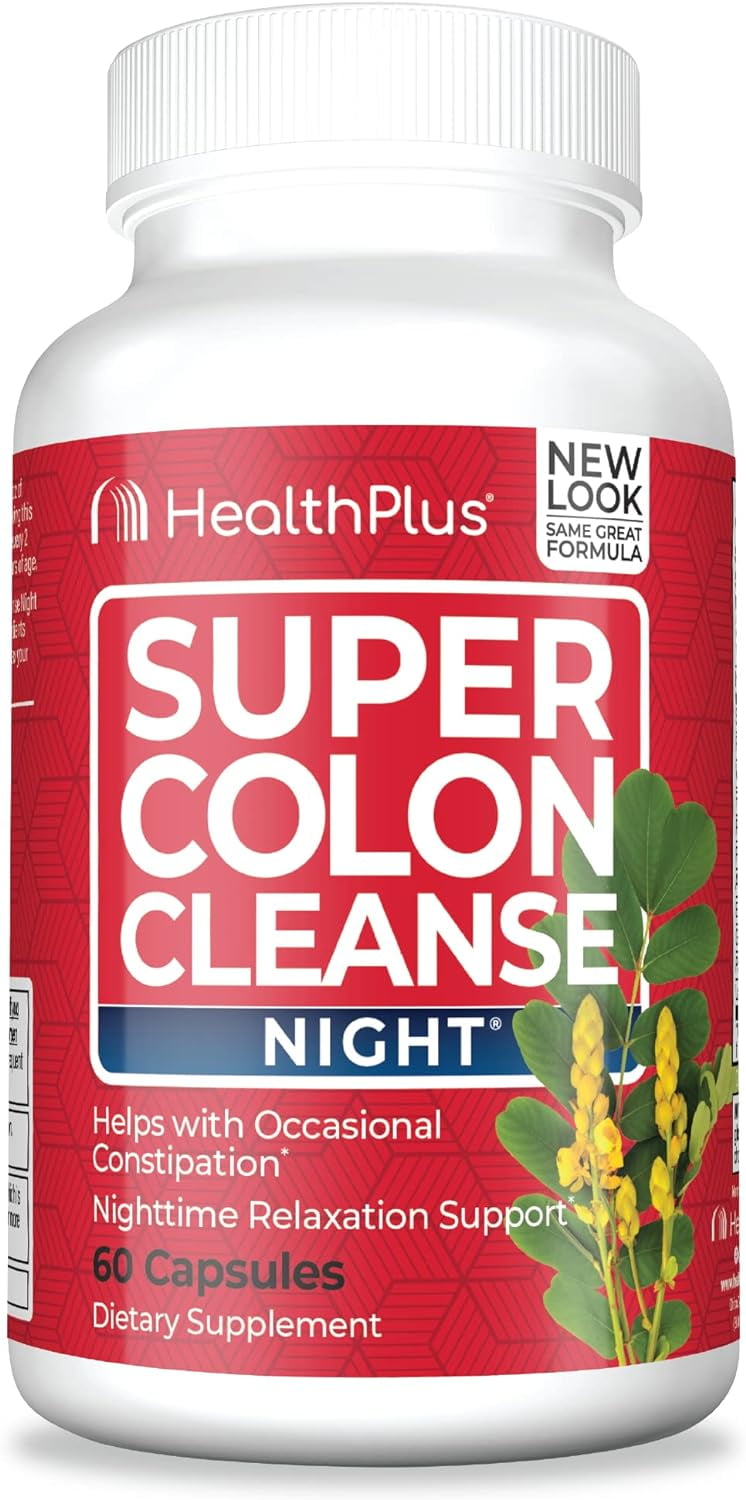 Health Plus Super Colon Cleanse Night Formula, 60 Capsules, 30 Servings