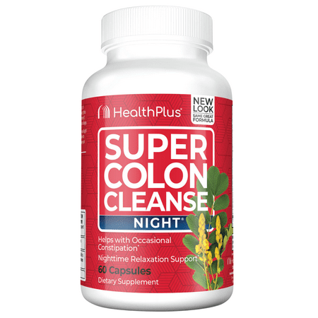 Health Plus Super Colon Cleanse Night Formula, 60 Capsules, 30 Servings