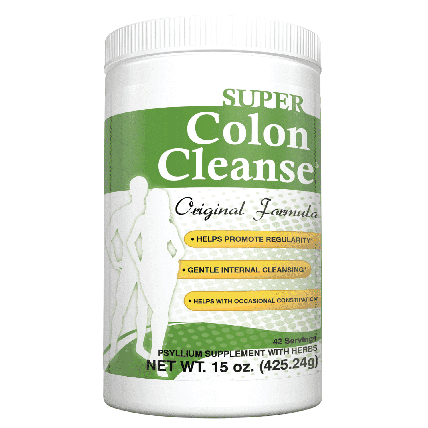 Health Plus Super Colon Cleanse Original Formula (1990-2025), 15 oz Powder, 42 Servings - Natural Detox, Digestive Support, Constipation Relief & Gentle Gut Cleanse