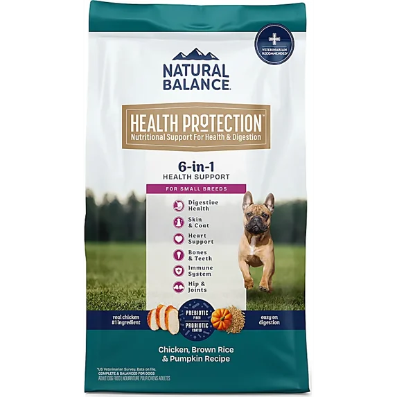 Health Protection Whole Body Health Easy Digestion Chicken Brown Rice & Pumpkin Small Breed Dry Dog Food 12lbs.