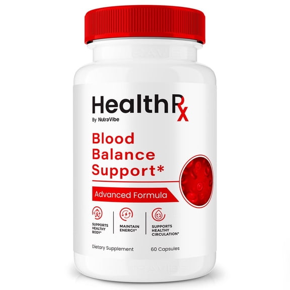 Health RX Capsules - Official HealthRX Pills to Maintain Overall Health, All Natural Blood Formula For Healthy and Stable Levels, Health R X Review (60 Capsules)
