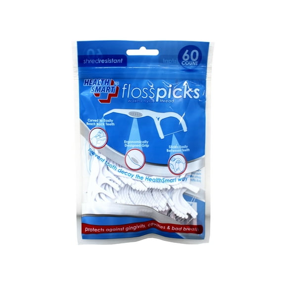 Health Smart Floss Picks, Slides Easily Between Teeth 60 Count