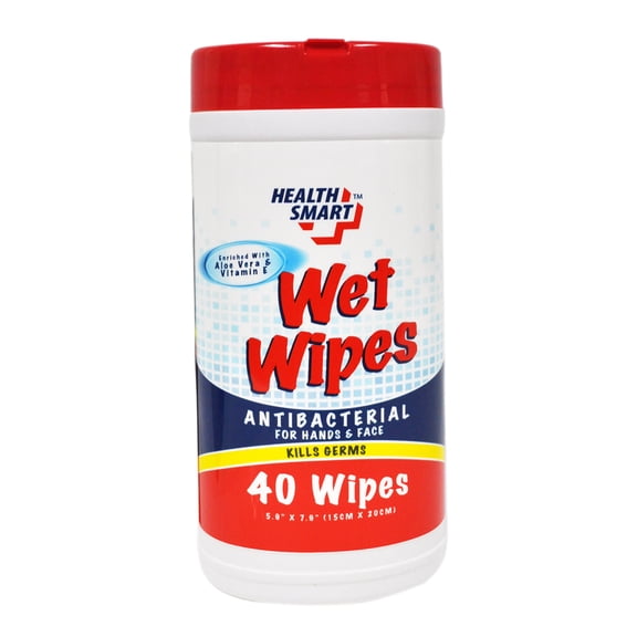 Health Smart Wet Wipes Antibacterial 40PC