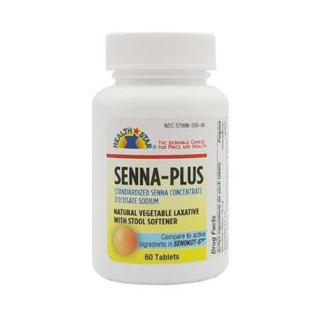 Health Star Stool Softener + Laxative Tablets - Senna Plus, 100 Count, Expires 2026 Or Later 2 thumbnail image