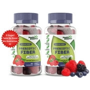 Health Supplied Fiber Prebiotic Gummies Sugar Free, Keto Friendly | Gut Cleansing, Constipation Relief | Natural Berry Flavor