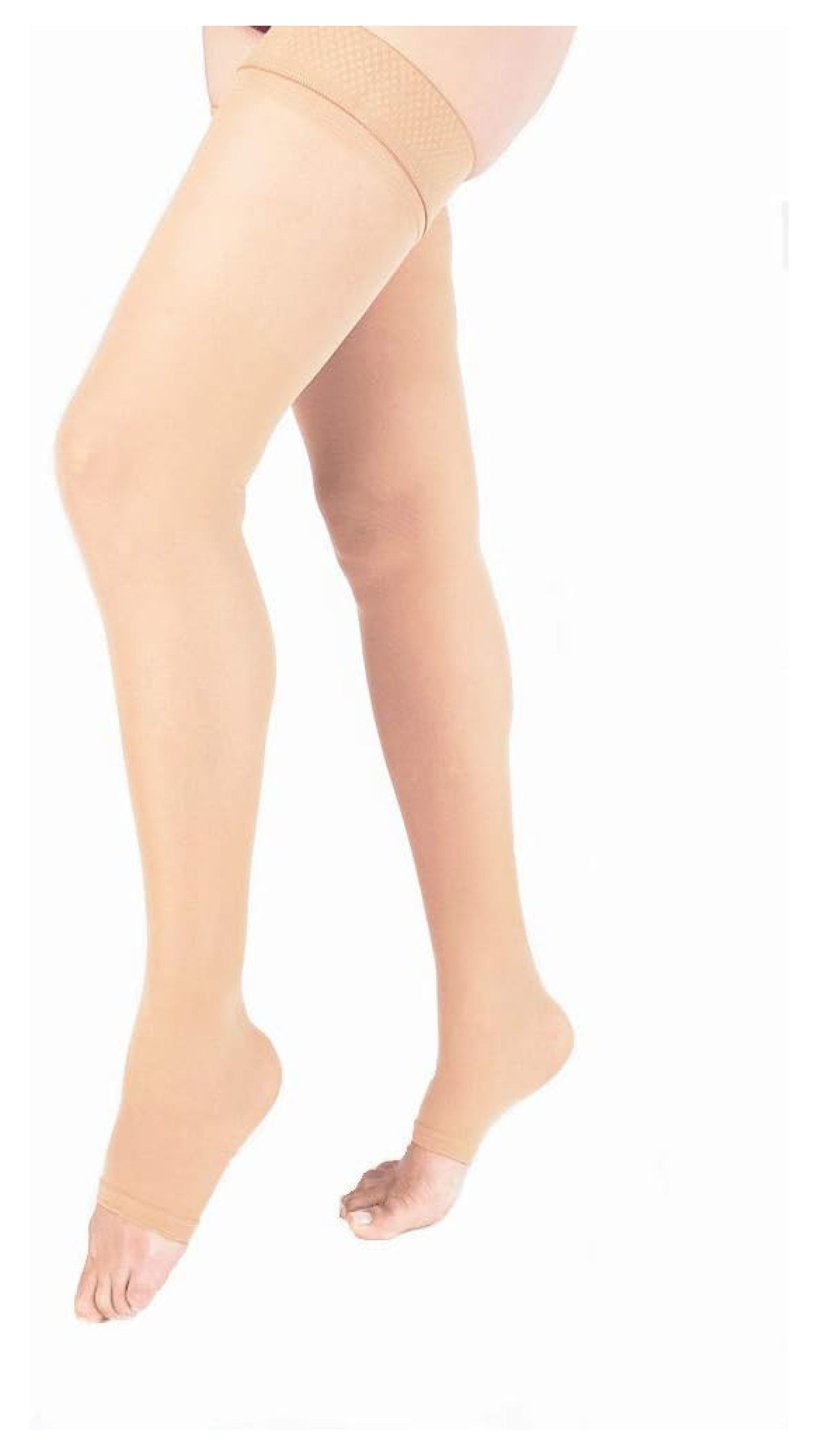 Health Support Thigh High Stocking Grip Top 2030 mmHg, Open Toe 1 Pair