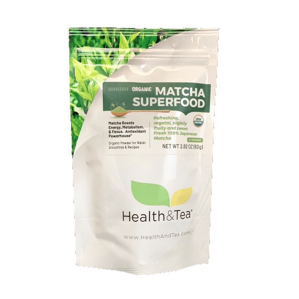 Health&Tea Matcha Superfood, Organic, Japan Premium Matcha, 80 Servings, 2.8oz