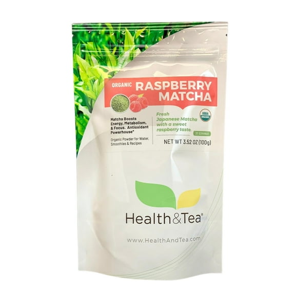 Health&Tea Raspberry Matcha, Organic, Japan Matcha, Raspberry Flavor, 3.5oz