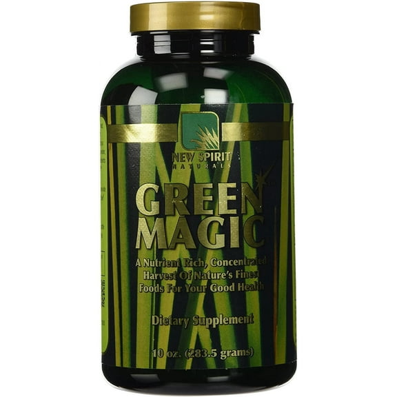 Health Theme Green Magic Organic Superfood Powder Spirulina & Wheat Grass, 3g Fiber, Boosts Energy, Detox, Healthy Gut, Wellness, Life