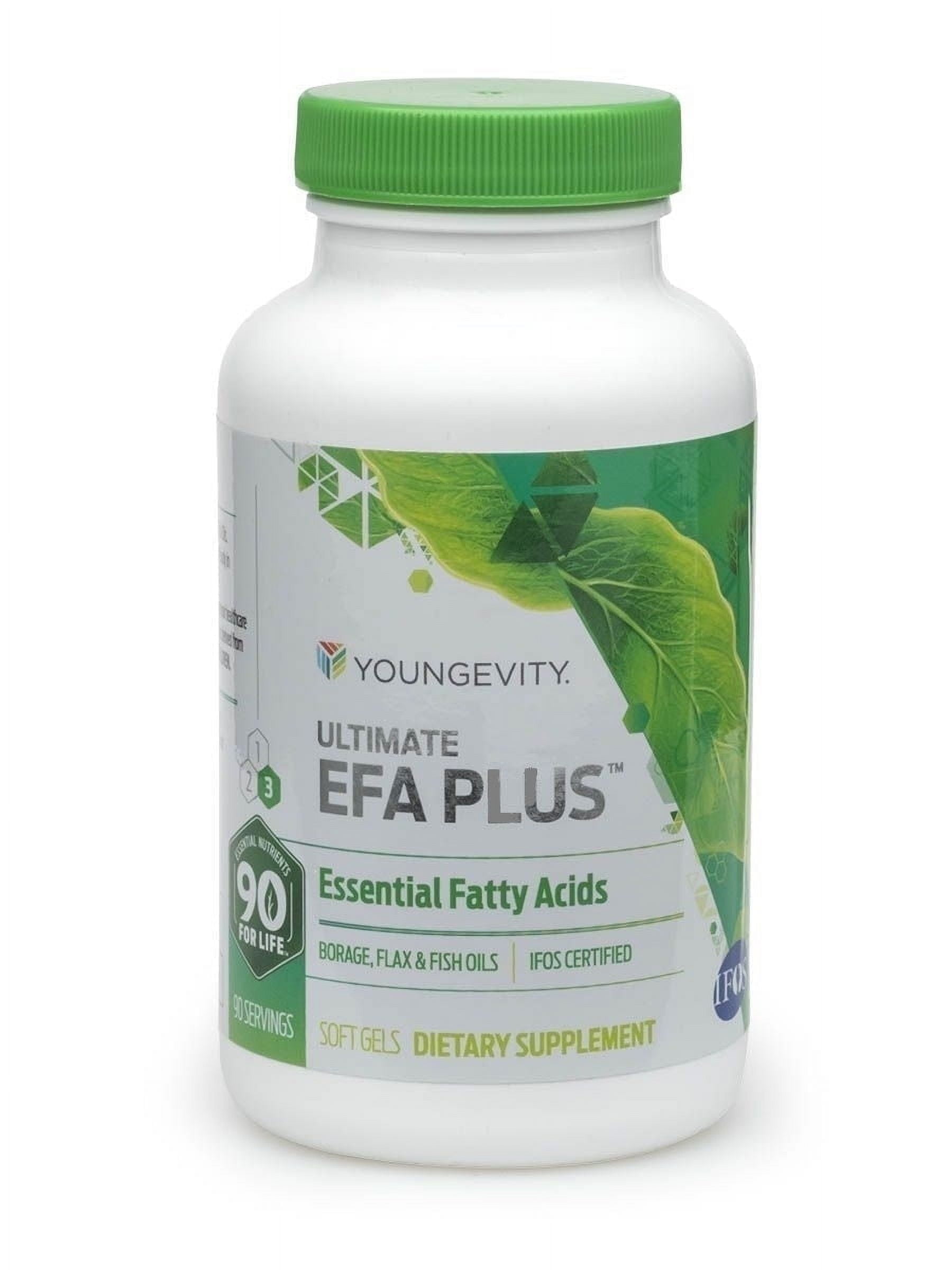 Youngevity Ultimate EFA Plus Omega Fatty Acid Supplement, 90 Softgels