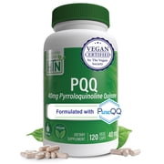 PQQ 40mg 120 Servings Pyrroloquinoline Quinone as PureQQ | Promotes Mitochondrial Biogenesis | Certified Vegan | Non-GMO Gluten Soy Free Capsules| Clean Label PQQ Supplement by Health Thru Nutrition
